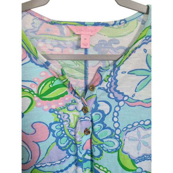 Lilly Pulitzer Kirby Colorful Cotton Printed Top Size Medium - Picture 2 of 7
